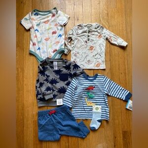 🦕 Baby Boy, dinosaur clothes, onesie, pullover, long sleeve tops, pants
